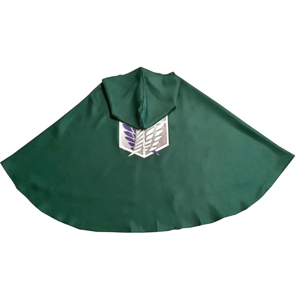 Attack On Titan Halloween Costume Cosplay Dress Up Green Hooded Cloak Cape